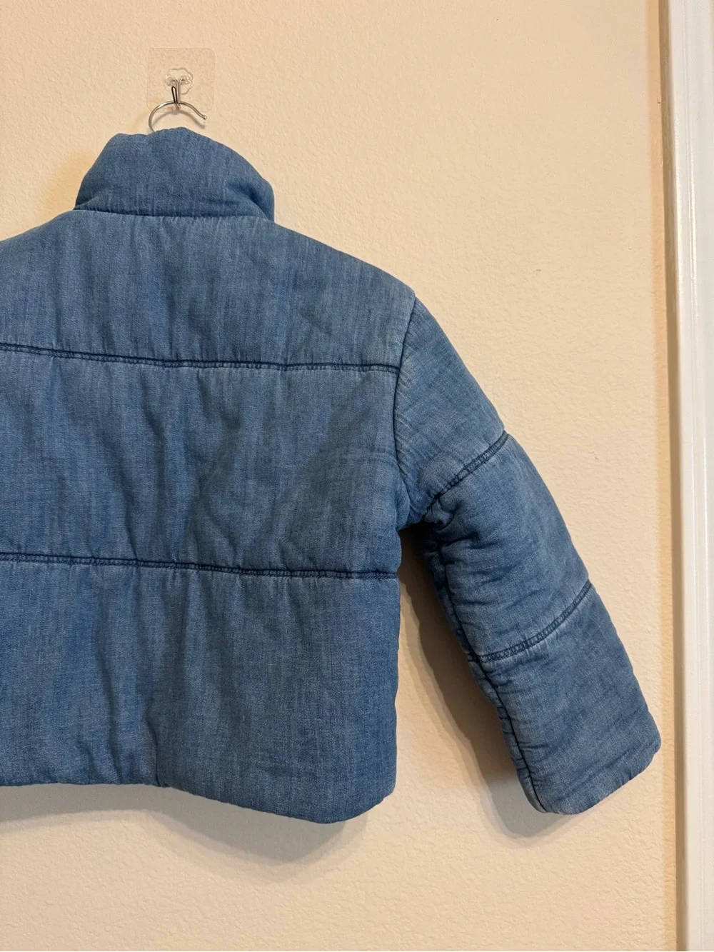 Gap Kids Cozy-Lined Denim Puffer Jacket